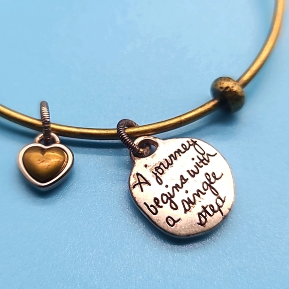 Brighton Art & Soul Collection: "A Journey Begins w A Single Seed" Rustic Bangle - Picture 3 of 9